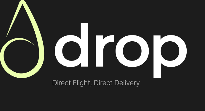 The Drop logo: a drop-shaped mark beside the word drop, with the tagline Direct Flight, Direct Delivery