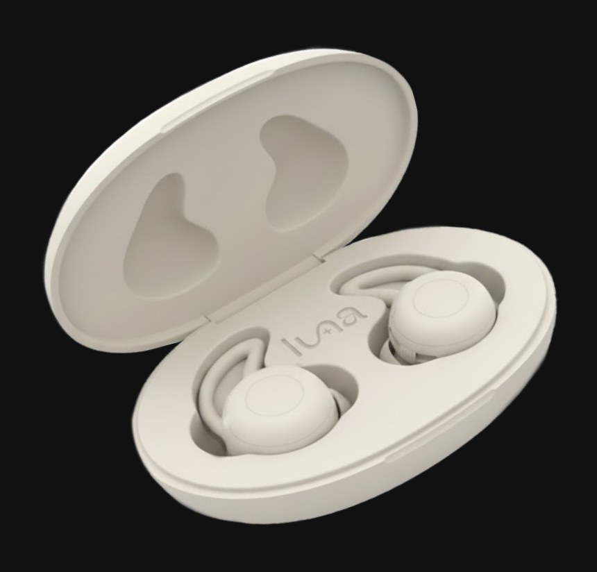 The open charging case with both earbuds