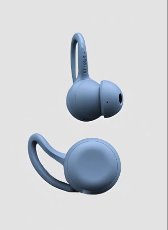 An early blue AI render of the earbud